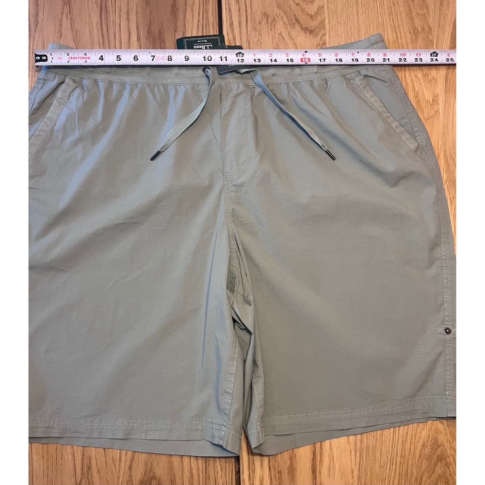 L.L. Bean Ripstop Pull-On Shorts Men 2X Plus Faded Sage Gorpcore Hiking Trail - Picture 4 of 7